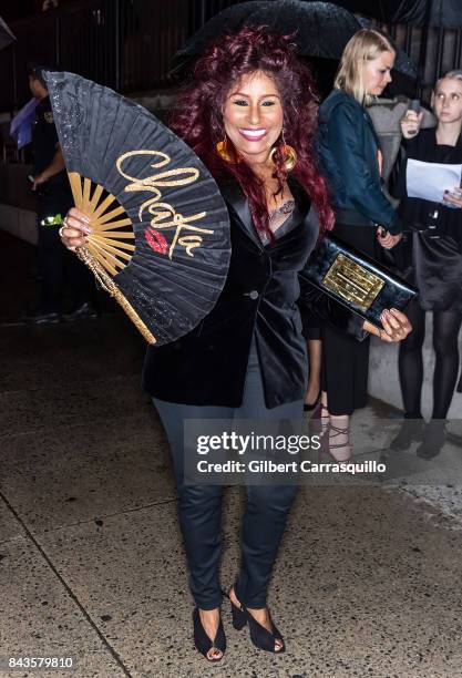 Recording artist Chaka Khan arrives to the Tom Ford Spring/Summer 2018 Runway Show at Park Avenue Armory on September 6, 2017 in New York City.