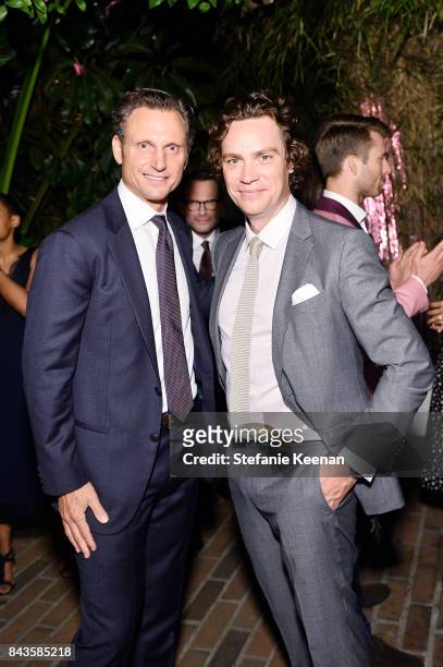 Tony Goldwyn and Jay Fielden attend Esquire Celebrates September Issue's 'Mavericks of Style' Presented by Hugo Boss at Chateau Marmont on September...
