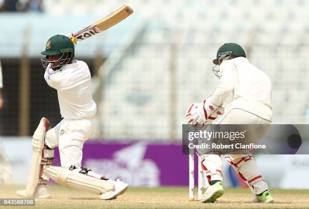 Mominul Haque of Bangladesh during day four of the Second Test match between Bangladesh and Australia at Zahur Ahmed Chowdhury Stadium on September...