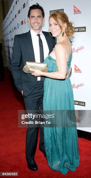 Actor Adam Kaufman and actress Poppy Montgomery, who are both on the TV series "Without A Trace", arrive at Australia Week 2009 Black Tie Gala -...