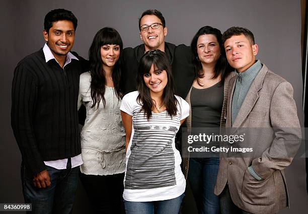 Actor Tenoch Huerta Mejia, actress Diana Garcia, director Cary Fukunaga, actress Paulina Gaitan, producer Amy Kaufman and actor Edgar Flores of the...