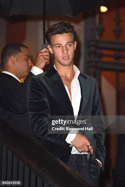 Internet personality and actor Cameron Dallas arrives to the Tom Ford Spring/Summer 2018 Runway Show at Park Avenue Armory on September 6, 2017 in...