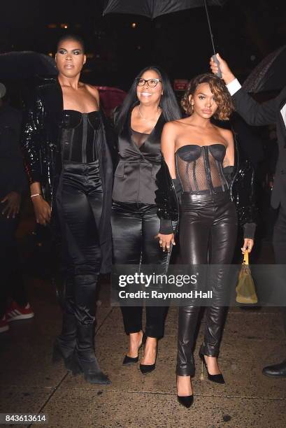 Cookie Johnson, EJ Johnson, Elisa Johnson arrives to the Tom Ford Spring/Summer 2018 Runway Show at Park Avenue Armory on September 6, 2017 in New...