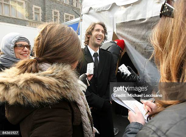 Musician Josh Groban attends the National Hunger Rally hosted by Feeding America at Martin Luther King Library on January 19, 2009 in Washington, DC.