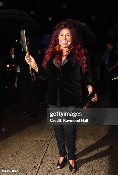 Recording artist Chaka Khan arrives at the Tom Ford Spring/Summer 2018 Runway show at Park Avenue Armory on September 6, 2017 in New York City.