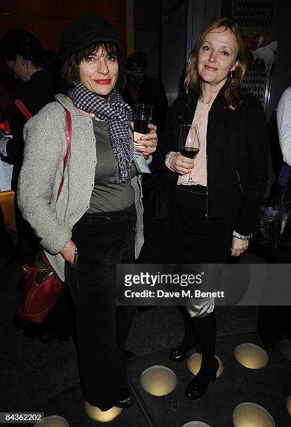 Diana Quick and Miranda Richardson attend the VIP screening of 'Pig Business', at Channel 4 on January 19, 2009 in London, England.