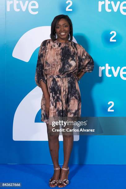 Francine Galvez attends the presentation of new season of La 2 by RTVE at the at the Palacio de Congresos during the FesTVal 2017 on September 7,...