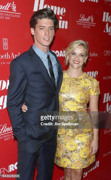 Actors Pico Alexander and Reese Witherspoon attend the screening of Open Road Films' "Home Again" hosted by The Cinema Society with Elizabeth Arden...