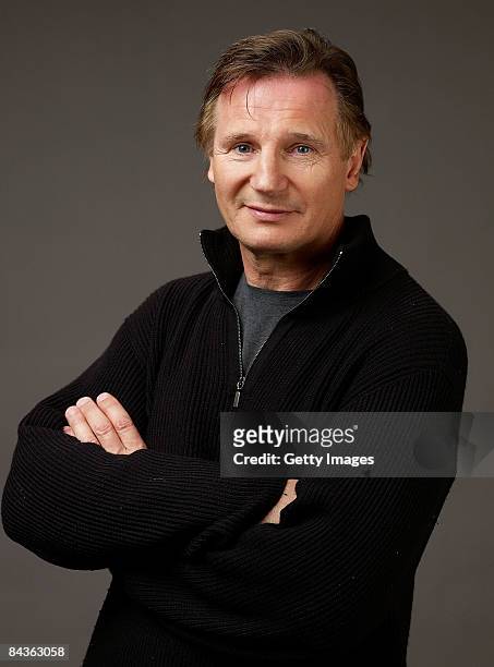 Actor Liam Neeson of the film "Five Minutes Of Heaven" poses for a portrait at the Film Lounge Media Center during the 2009 Sundance Film Festival on...