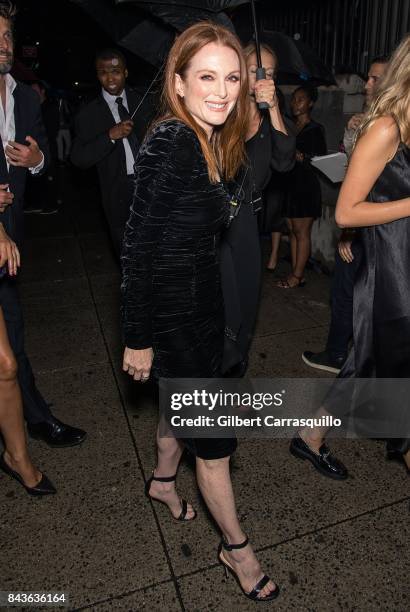 Actress Julianne Moore arrives to the Tom Ford Spring/Summer 2018 Runway Show at Park Avenue Armory on September 6, 2017 in New York City.