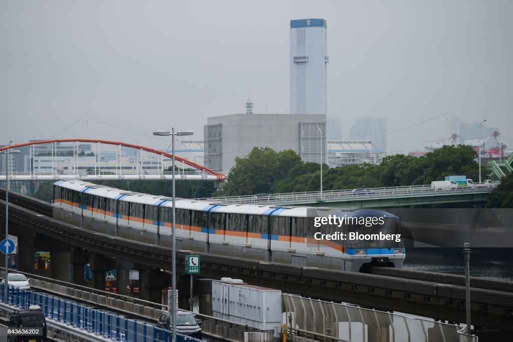 View of Tokyo Monorail Co.'s Monorail Train