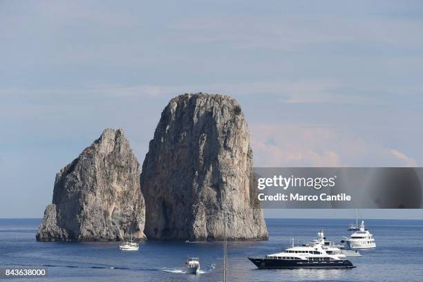 The Capri's "faraglioni" seen by Marina Piccola.