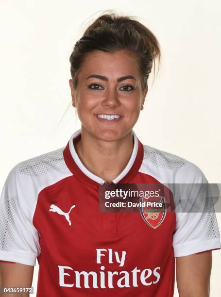 Jemma Rose of Arsenal Women during the Arsenal Women 1st Team Photocall at London Colney on September 6, 2017 in St Albans, England.