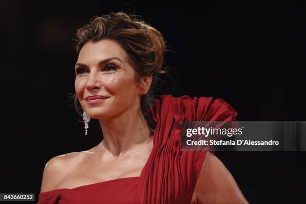 Maria Pia Calzone walks the red carpet ahead of the 'Loving Pablo' screening during the 74th Venice Film Festival at Sala Grande on September 6, 2017...