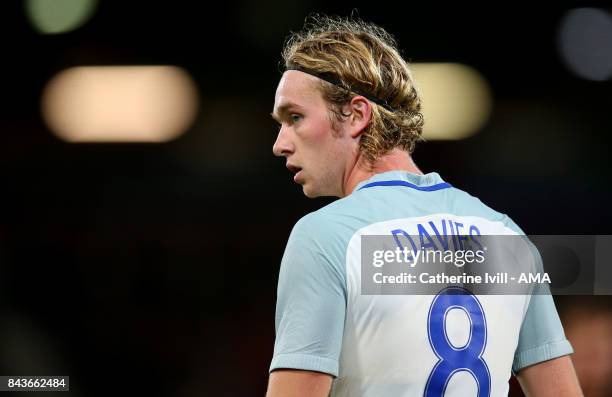 Tom Davies of England U21 during the UEFA Under 21 Championship Qualifier match between England and Latvia at Vitality Stadium on September 5, 2017...