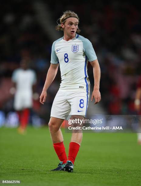 Tom Davies of England U21 during the UEFA Under 21 Championship Qualifier match between England and Latvia at Vitality Stadium on September 5, 2017...