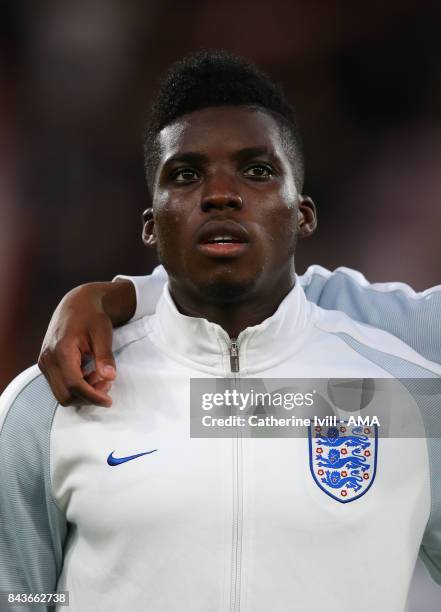 Oluwaseyi Ojo of England U21 during the UEFA Under 21 Championship Qualifier match between England and Latvia at Vitality Stadium on September 5,...