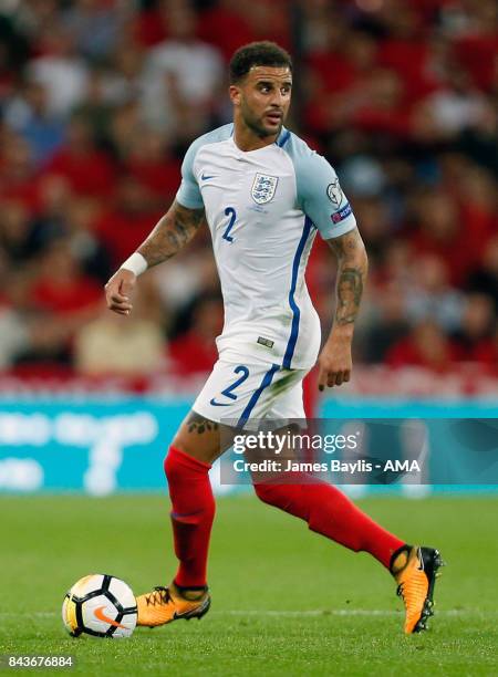 Kyle Walker of England during the FIFA 2018 World Cup Qualifier between England and Slovakia at Wembley Stadium on September 4, 2017 in London,...