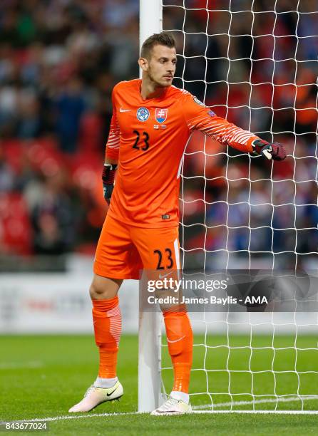 Martin Dubravka of Slovakia during the FIFA 2018 World Cup Qualifier between England and Slovakia at Wembley Stadium on September 4, 2017 in London,...