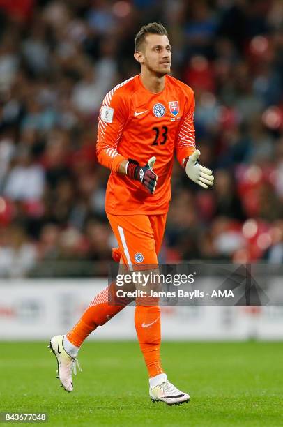 Martin Dubravka of Slovakia during the FIFA 2018 World Cup Qualifier between England and Slovakia at Wembley Stadium on September 4, 2017 in London,...