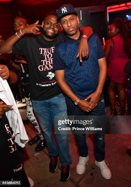 Manny Halley and Alex Gidewon attend the Luda birthday celebration at Compound on September 3, 2017 in Atlanta, Georgia.