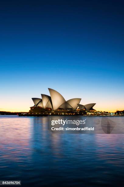 dawn at sydney opera house, australia - opera house stock pictures, royalty-free photos & images