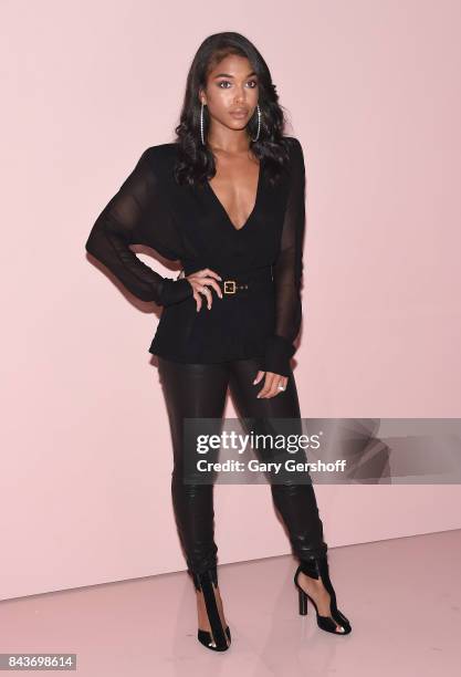 Lori Harvey attends the Tom Ford fashion show during New York Fashion Week on September 6, 2017 in New York City.