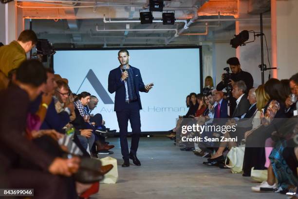 Ofir Fisher attends OR Movement & Tahor Group Present NYFW Desert Flower by Matan Shaked, Keren Wolf and Aviad Arik Herman at 666 Fifth Avenue on...