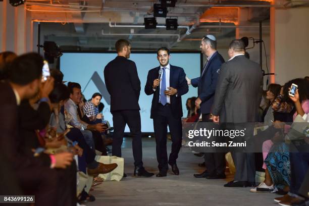 Ofir Fisher, Jeremy Halpern, John Cohen and Guest attend OR Movement & Tahor Group Present NYFW Desert Flower by Matan Shaked, Keren Wolf and Aviad...