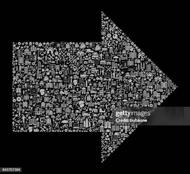 arrow construction industry vector icon pattern - contractor computer stock illustrations