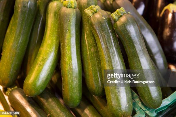 Symbol photo on the topic vegetables, nutrition, health, food scandal, etc. The photo shows zucchini from Italy.