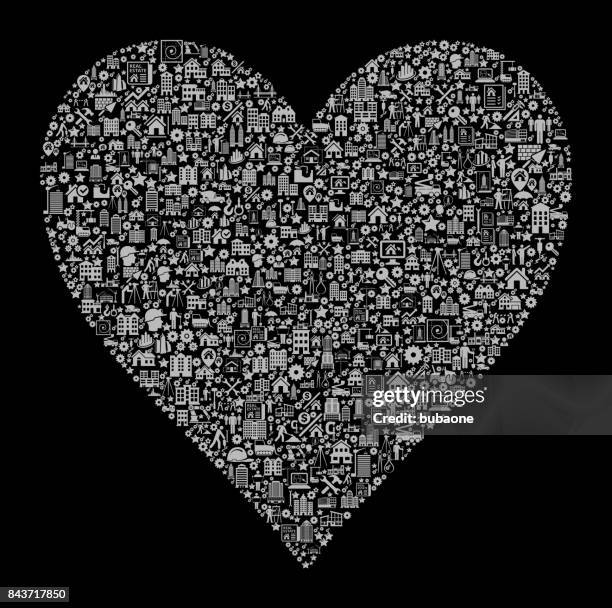 hearts suit card construction industry vector icon pattern - strategic framework stock illustrations