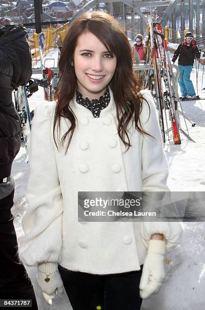 Actress Emma Roberts is seen around town on January 17, 2009 in Park City, Utah.