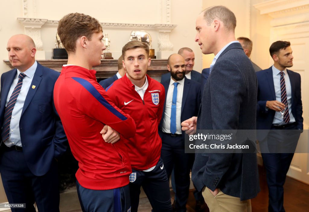 The Duke Of Cambridge Hosts Reception For The Under-20 England Football Team