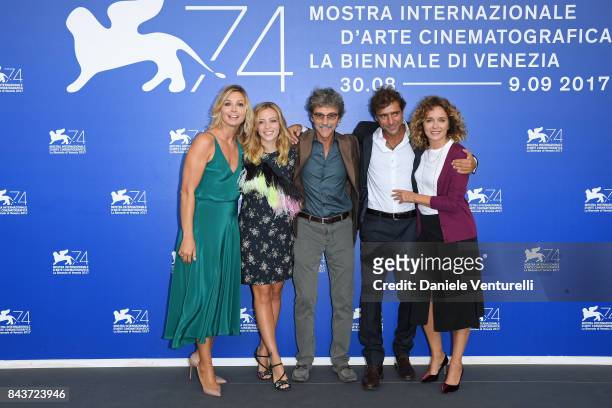 Anna Ferzetti, Laura Adriani, Silvio Soldini, Adriano Giannini and Valeria Golino attend the 'Emma ' photocall during the 74th Venice Film Festival...