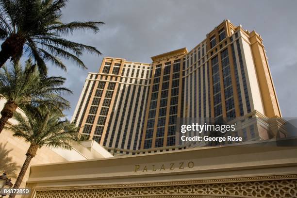 The new Palazzo Hotel and Casino, located on the Las Vegas Strip and next to the Venetian Hotel, is viewed in this 2009 Las Vegas, Nevada, exterior...