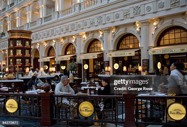 The San Marcos restaurant in the Venetian Hotel & Casino, located on the famed Las Vegas Strip, is seen in this 2009 Las Vegas, Nevada, interior...