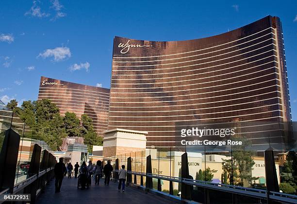 The Wynn Hotel & Casino, located on the famed Las Vegas Strip and located next to its sister hotel, The Encore, is seen in this 2009 Las Vegas,...