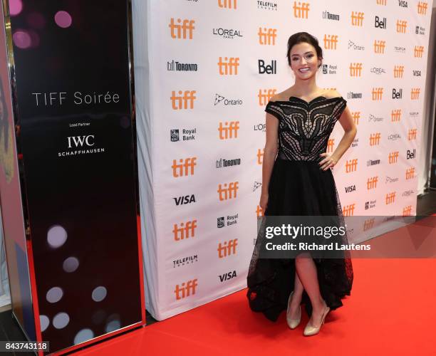 Actor Natasha Negovanlis. TIFF Soiree is a fundraising event at the TIFF Bell Lightbox. Stars and dignitaries were on hand to walk the red carpet...