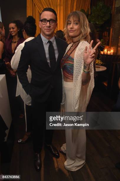 President of E! Entertainment Adam Stotsky and Paris Jackson attend the NYFW Kickoff Party, A Celebration Of Personal Style, hosted by E!, ELLE & IMG...