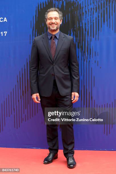Claudio Santamaria walks the red carpet ahead of the 'Brutti E Cattivi' screening during the 74th Venice Film Festival at Sala Darsena on September...