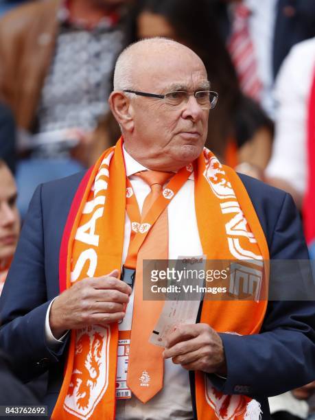 Chairman Michael van Praag of KNVB during the FIFA World Cup 2018 qualifying match between The Netherlands and Bulgariaat the Amsterdam Arena on...