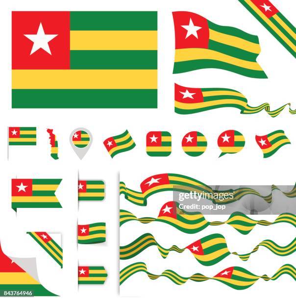 n0605 - turkey - flag set - togo stock illustrations