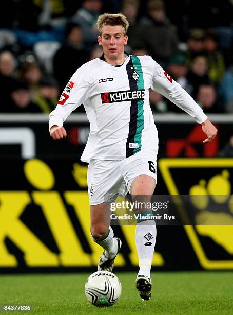 Jan-Ingwer Callsen-Bracker of Gladbach in action during a friendly match between Borussia Moenchengladbach and Borussia Dortmund at the Borussia Park...