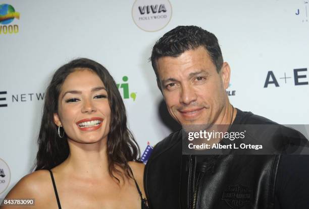 Actress Christiana Leucas and actor Al Coronel arrive for the Premiere Of Latin Hollywood Films And FYI Network's "Kiki Mobile" held at Viva...