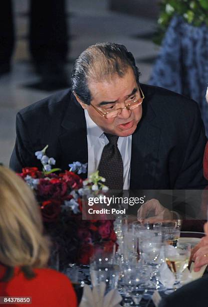 Supreme Court Justice Anthony Scalia attends the luncheon at Statuary Hall in the U.S. Capitol n January 20, 2009 in Washington, DC. Obama is the...