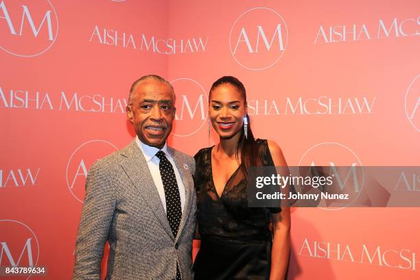 Rev. Al Sharpton and Aisha McShaw Attend The Aisha McShaw - New York Fashion Week Show at Prince George Ballroom on September 6, 2017 in New York...