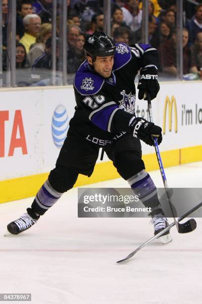 Jarret Stoll of the Los Angeles Kings skates during the game against the New Jersey Devils on January 10, 2009 at the Staples Center in Los Angeles,...