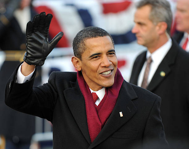 President Barack Obama walks in the Inaugural Parade on January 20, 2009 in Washington, DC. Obama was sworn in as the 44th President of the United...