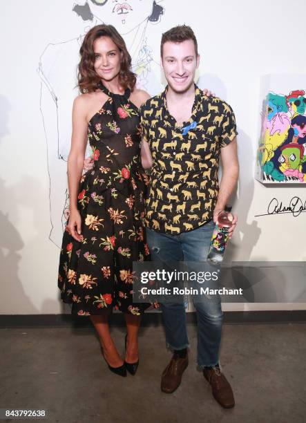 Katie Holmes and designer Adam Dalton Blake attend his fashion show during New York Fashion Week on September 7, 2017 in New York City.